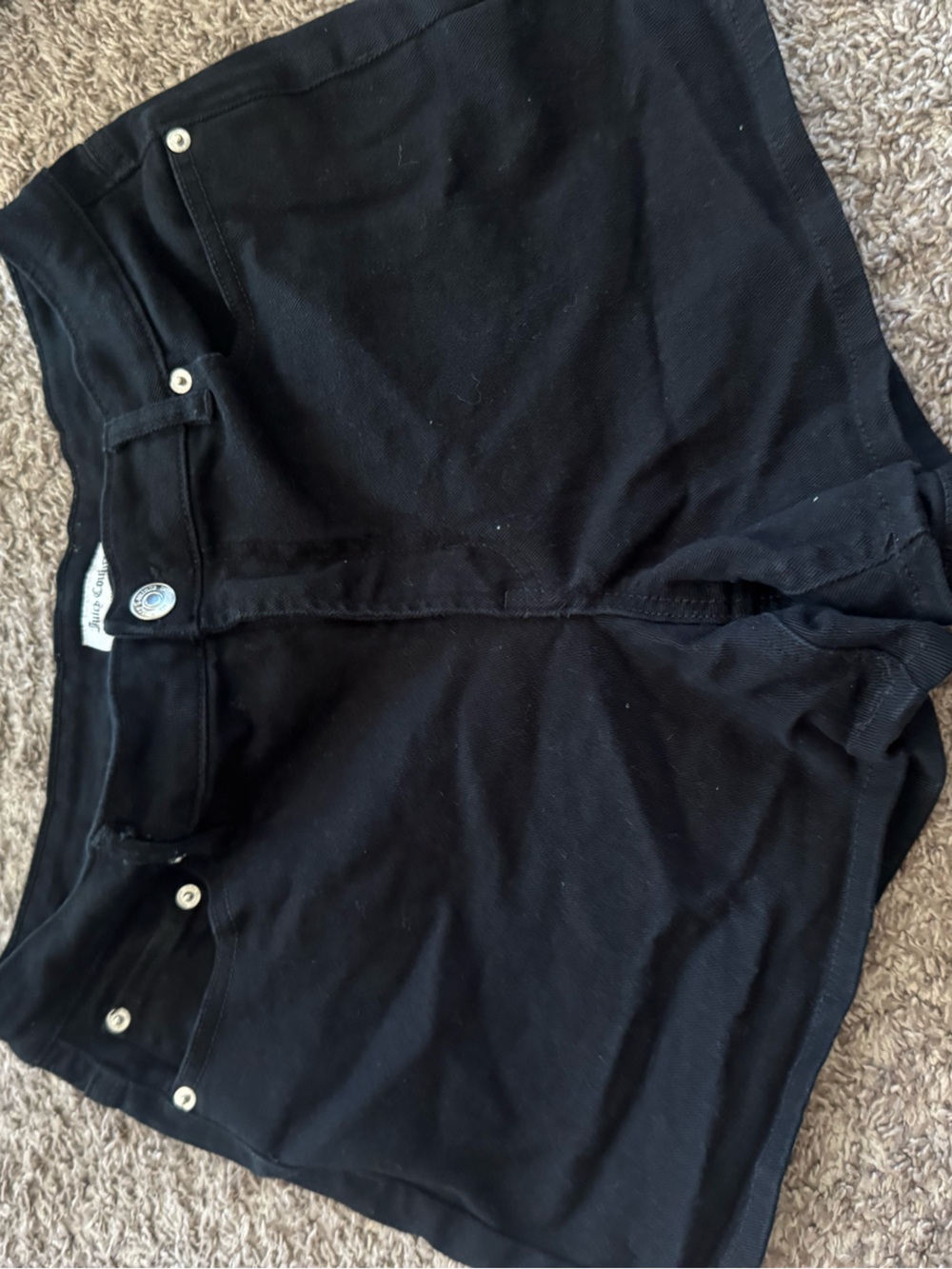 Juicy Couture Black Denim Jean Shorts
